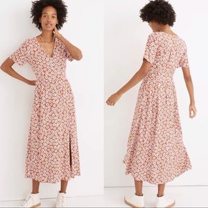 Madewell Clara Midi Dress Falling Daisies Floral Size S